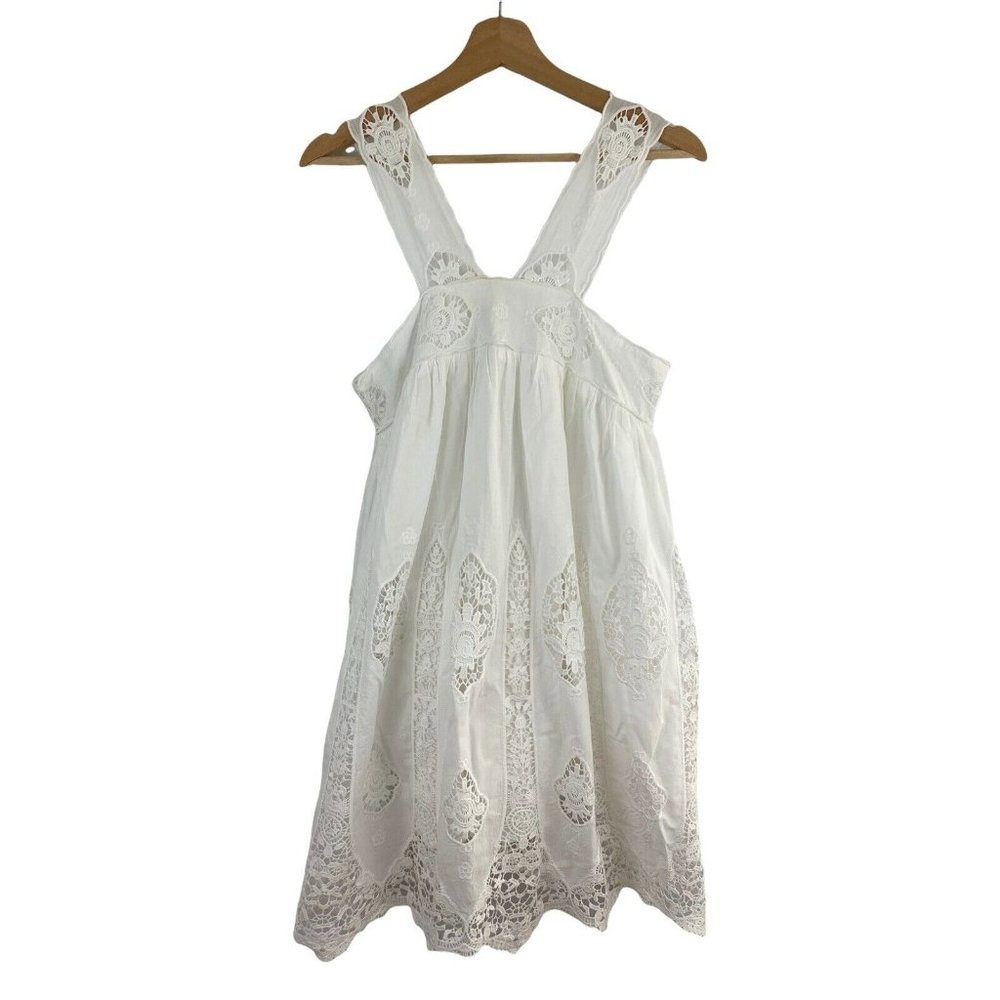 Nightcap Size 2 Little White Dress 100% Cotton Crochet